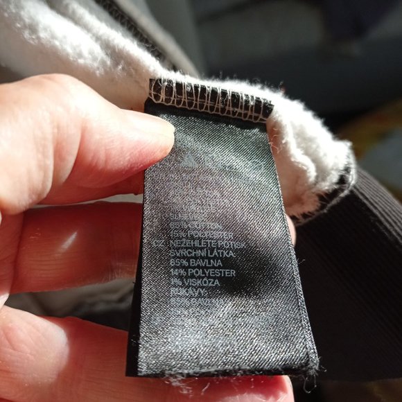 Navy Blue and Heather Gray Fleece Varsity Jacket DIVIDED by H&M size XS - Picture 4 of 7